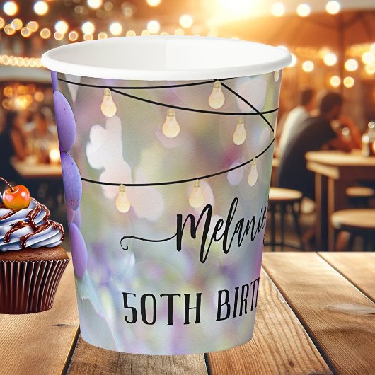 De druiven en de Lichten van het Koord Festive Bir Papieren Bekers