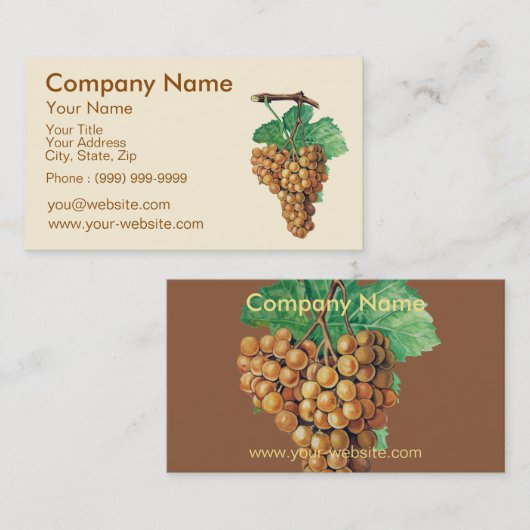 De druiven visitekaartje (Voorkant / Achterkant)