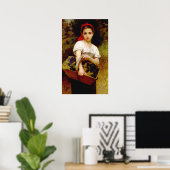 De Druivenplukker William-Adolphe Bouguereau 1875 Poster (Thuiskantoor)