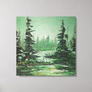 De Druk Ann Hayes Painting Green Forest van het Canvas Afdruk