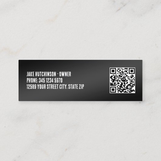 De Druk die van MOL Douane QR wassen Mini Visitekaartje (Achterkant)