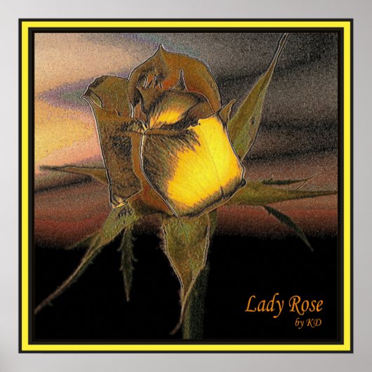 De Druk van dame Rose #3 Poster (Voorkant)