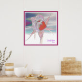 De Druk van dame Rose #5 Poster (Keuken)