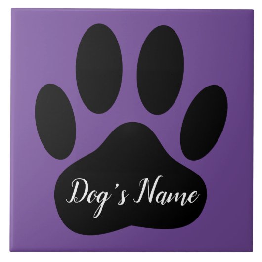 De Druk van de Bak van de hond met douanenaam Tegeltje (Voorkant)