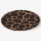 De Druk van de Giraffe van het Thema van de safari Papieren Bordje (Gekanteld)