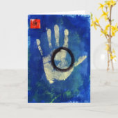 De Druk van de Hand van de gezondheid Kaart (Gele Bloem)