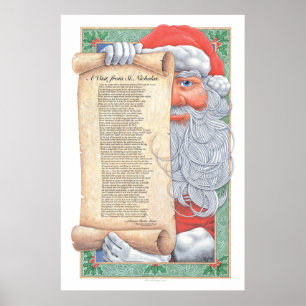 De Druk van de Kerstman van Kerstmis Poster