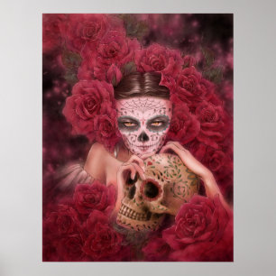 De Druk van de Kunst van Calaveras van Las Poster