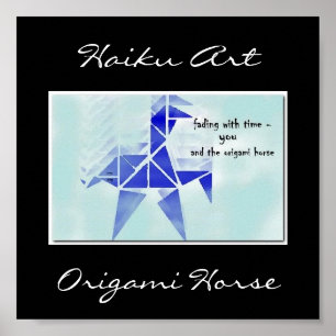 De Druk van de Kunst van de Haiku's van het Paard Poster