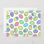 De Druk van de Paaseieren van de pastelkleur Feestdagenkaart (Voorkant / Achterkant)
