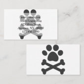 De druk van de peul gekruiste botten - kies achter visitekaartje (Voorkant / Achterkant)