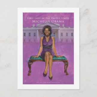 DE DRUK VAN DE PRESIDENTSVROUW VAN MICHELLE OBAMA BRIEFKAART