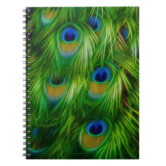 De Druk van de Veer van de pauw Notitieboek (Voorkant)