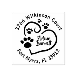 De Druk van de verf op uw adres van de terugkeer v Rubberstempel