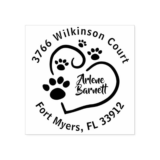 De Druk van de verf op uw adres van de terugkeer v Rubberstempel (Afrduk)