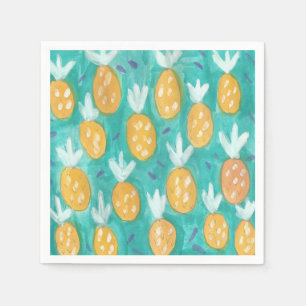 De Druk van de Waterverf van de ananas Servetten