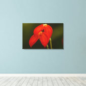 De Druk van het Canvas van de Rek van de Orchidee Afdruk (Insitu (Houten vloer))