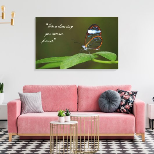 De Druk van het Canvas van de Vlinder van Afdruk (Insitu (Woonkamer))