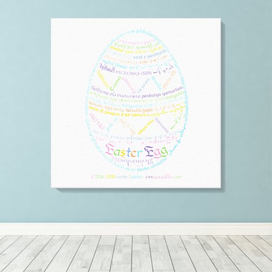 De Druk van het Canvas van het Paasei van D van (Insitu (Houten vloer))