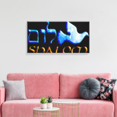 De Druk van het Canvas van Shalom (Insitu (Woonkamer))