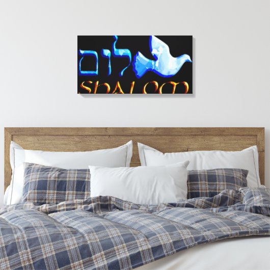 De Druk van het Canvas van Shalom (Insitu (Slaapkamer))