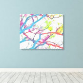 De Druk van het Canvas van takken (het drijven) 20 (Insitu (Houten vloer))