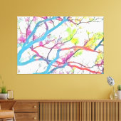 De Druk van het Canvas van takken (het drijven) Afdruk (Insitu (Woonkamer))