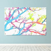 De Druk van het Canvas van takken (het drijven) Afdruk (Insitu (Houten vloer))