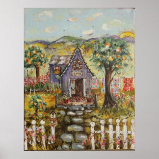 De druk van het kerkhuis poster