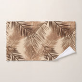 De Druk van het palmblad, Donkere Bruin, Tan en Bad Handdoek (Handdoek)