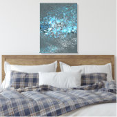 De druk van Stretched.canvas in blauw en groen. Canvas Afdruk (Insitu (Slaapkamer))