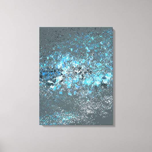 De druk van Stretched.canvas in blauw en groen. Canvas Afdruk (Voorkant)