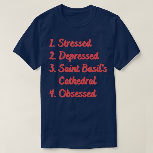 De drukke Sint-Basiliskathedraal T-shirt (Design voorkant)