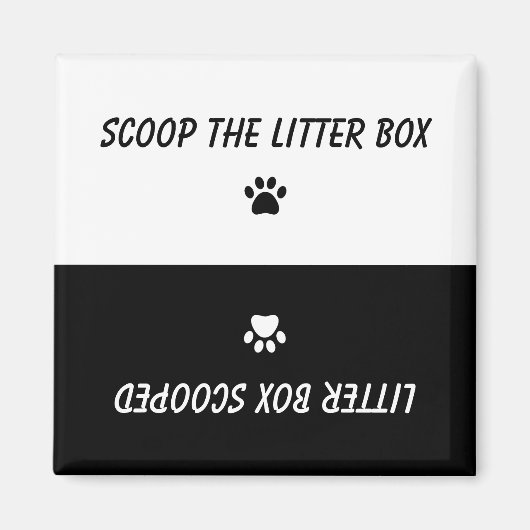 De Drukken van de verf coop de Litterdoos Omkeerba Magneet (Voorkant)