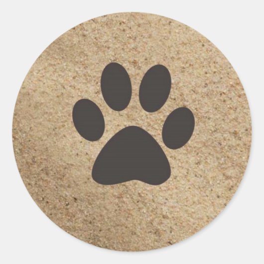 De Drukken van de verf in het Zand Ronde Sticker (Voorkant)