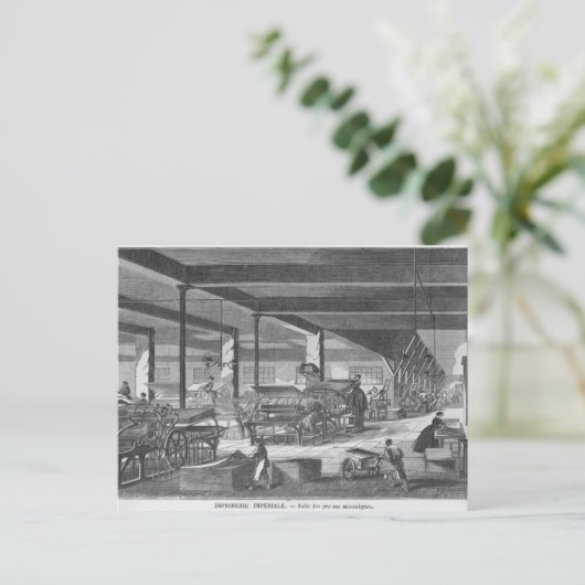 De drukkerij briefkaart (Staand voorkant)