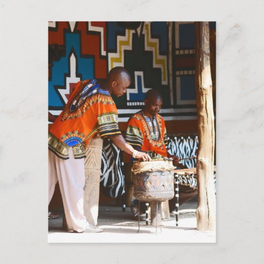 De drum slaat Afrika in de steek Briefkaart (Voorkant)