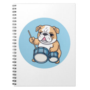 De Drumende Bulldog Beats en Bulldog Grooves  Notitieboek