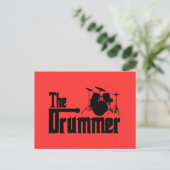 De drummer briefkaart (Staand voorkant)