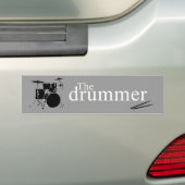 De drummer bumpersticker (Op auto)