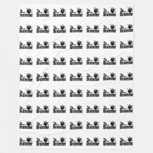 De drummer drums Music Fleece Deken