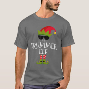 De Drummer Elf Costume Matching Family Group Chri T-shirt