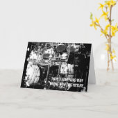 De drummer maakt het af! verjaardagskaart kaart (Gele Bloem)