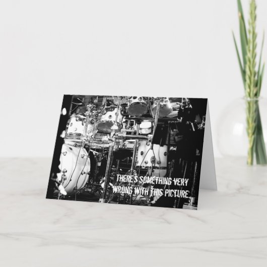 De drummer maakt het af! verjaardagskaart kaart (Voorkant)