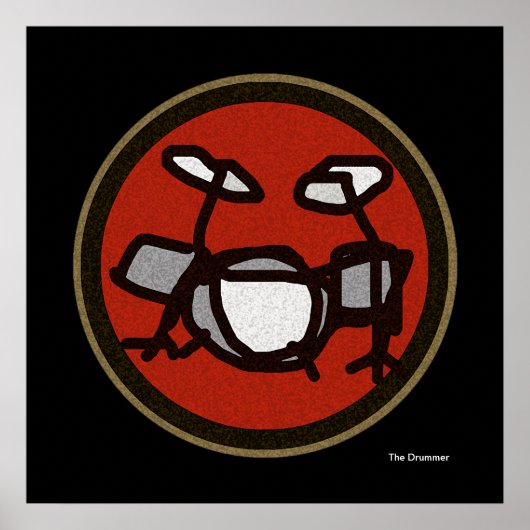 de drummer poster (Voorkant)