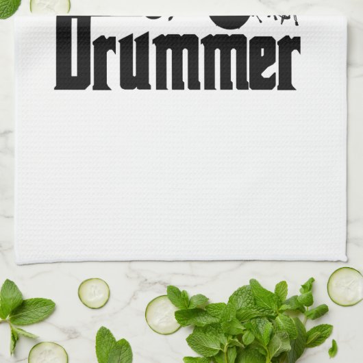 De drummer theedoek (Gevouwen)