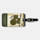 de Drummer van de band Bagagelabel (Voorkant horizontaal)