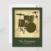 de drummer van de band briefkaart (Voorkant / Achterkant)