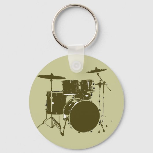 de drummer van de band sleutelhanger (Voorkant)
