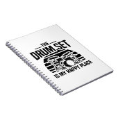 De drumset is mijn gelukkige plek | Drummer Gift I Notitieboek (Rechterzijde)